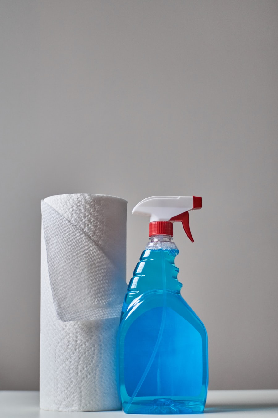Clear spray bottle